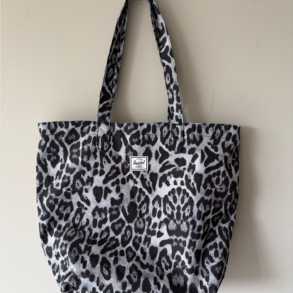Herschel in Black & White Leopard Tote Bag